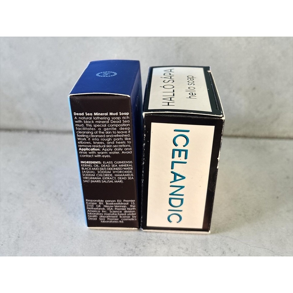 Luxury Spa Soap Set Dead Sea Mud + Icelandic Angelica Herb Natural Skincare NIB - Picture 2 of 5